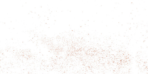 Abstract doted and confetti golden glitter and zigzag ribbon particles splatter on transparent background. Luxury golden glitter confetti that floats down falling bokeh celebration background.	