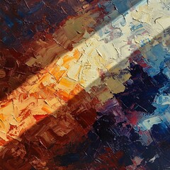 Obraz premium Abstract Expressionist Painting: Thick Textured Brushstrokes & Vivid Color Explosion abstract art, creative artwork, color explosion, gestural painting, impasto texture, expressive abstract,contempor