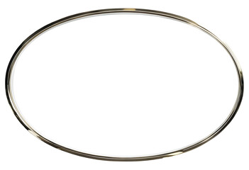 Stunning Metallic Oval Frame: Add Elegance and Shine with This Sleek Glossy Finish for Your Artwork and Photography Transparent PNG Format Image File