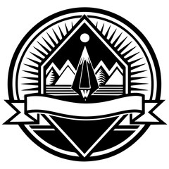 vector illustration of a mountain icon, jpg file 