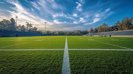 Obraz premium Expansive View of a Full-Sized Football Field