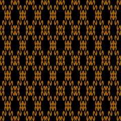 Seamless pattern, lines and shapes, black, gold, brown tones, suitable for use in wallpaper, tiles, fabric patterns, backgrounds.
