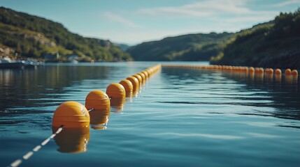 Vibrant Outdoor Open Water Course with Clear Markings