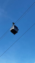 Cable car trees, Cable car ride. High quality photo