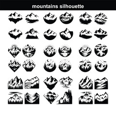 Mountain Icons - Acme Serie mountain icons set Mountain Ranges, Hills and Water Ways Icons mountain icons set