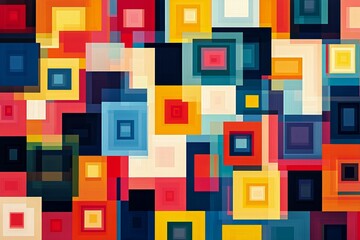 Vibrant Fabric Squares Arranged Artistically on a Textured Surface