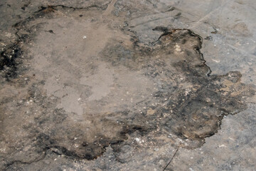 Aged Concrete Surface with Natural Staining and Weathered Details