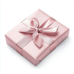 A beautifully wrapped pastel pink gift box Generative ai