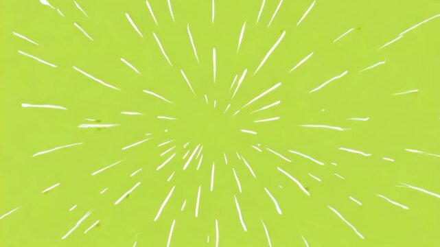 Doodle line sparkles and rays on green screen background. white Hand drawn explosion lines chroma key. Effect for in video