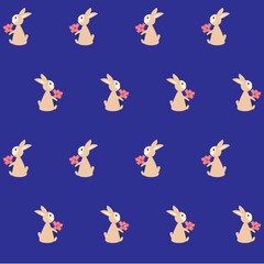 Pattern with rabbit. For poster, card, banner, discount, special offer, cover, menu, advertising. Vector illustration EPS10 
