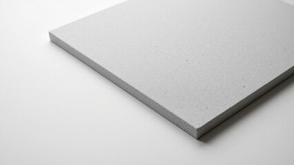 A close-up view of a gray acoustic foam panel on a white background.