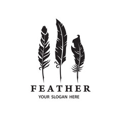 Obraz premium feather pen icon isolated on white background