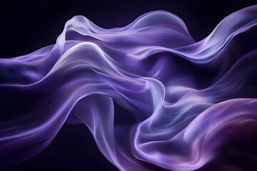 Obraz premium Vibrant purple and blue abstract wave background with glowing light effects for futuristic design and digital art concepts