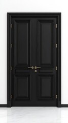 Obraz premium Modern Black Double Door Design for Elegant Spaces