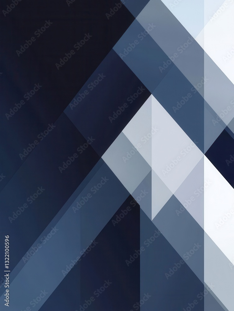 Leinwandbilder structured geometric background featuring angular shapes in navy blue, gray, and white, reflecting s