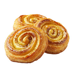 Golden Palmier Puff Pastry Cookies isolated