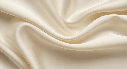 Obraz premium Luxurious Ivory Fabric: Close-Up of Soft, Flowing Silk - Perfect for Fashion, Interiors & Design Projects!