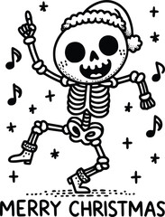 Funny Skeleton Christmas SVG – Spooky & Festive Holiday Design