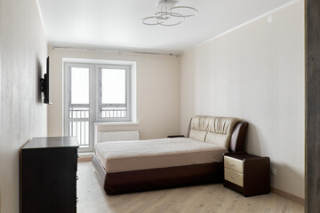 interior design. interior photography of an apartment for rent. One-room apartment with a simple and cozy design. High quality photo