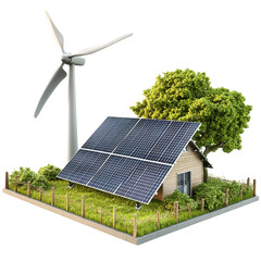 Eco-friendly home powered by wind and sun a sustainable dream