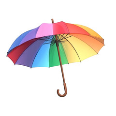 A vibrant rainbow umbrella cheerful and bright