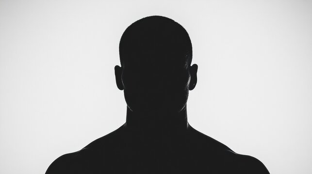 Silhouette of a Man Against a Bright Background Capturing Mystery and Intrigue