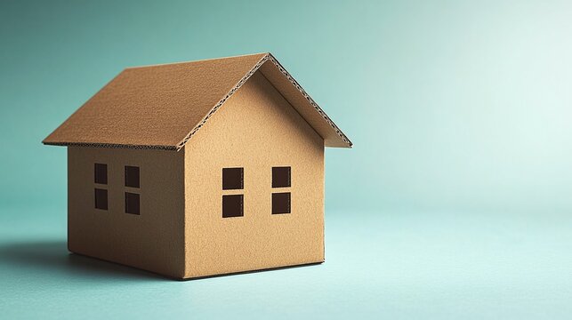 cardboard miniature aco friendly house, buying a house, housing crisis, bureaucracy, mortgage
