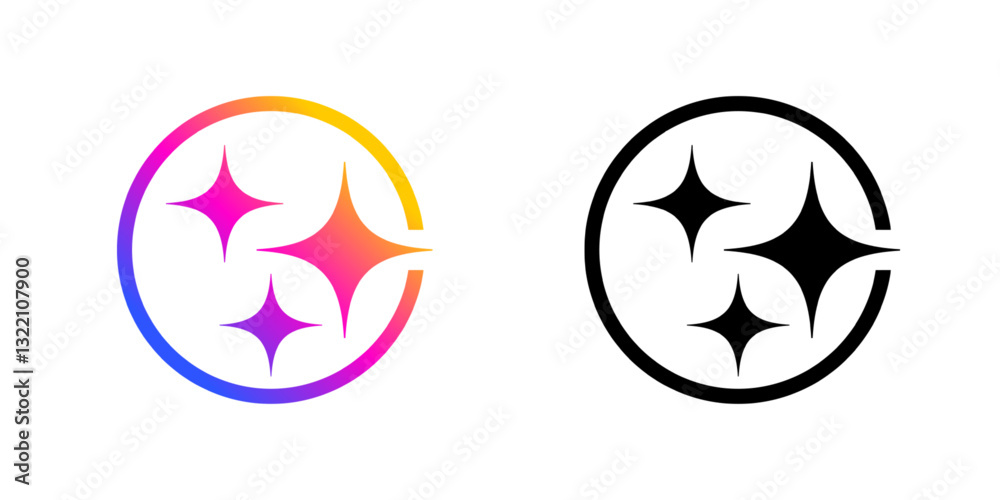 Poster ai icon for artificial intelligence app or assistant chat button, vector sign. ai assistant or chatb