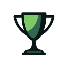 Fototapeta premium Trophy icon representing victory with sleek design on white background, achievement