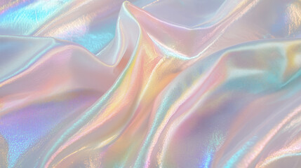 Holographic Pastel Iridescent Background with Rainbow Reflections