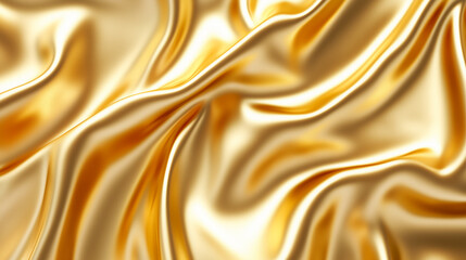 Golden Foil Wrinkled Metallic Texture Background