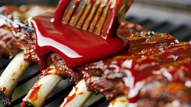 Saftige Rippchen mit BBQ Sauce glasiert