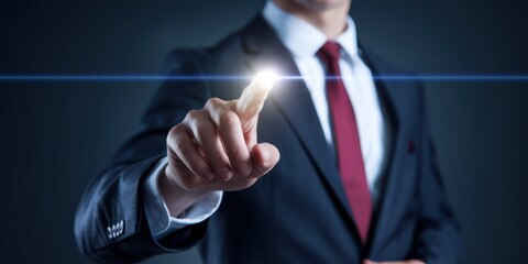 Businessman Touching Innovative Technology Interface