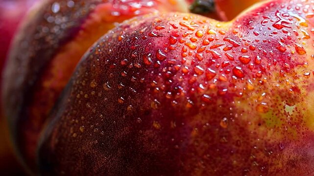 Frische rote &Auml;pfel mit gl&auml;nzender Haut nah fotografiert