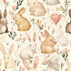 Modern design, perfect for Easter - themed projects, textiles, packaging, and digital prints.