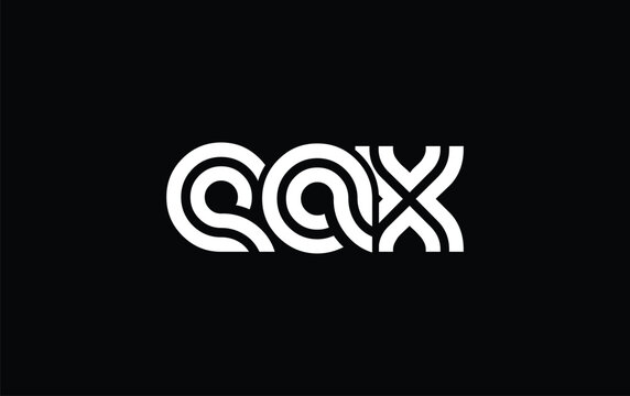 EAX Creative Unique Modern Letter Logo Design. Stylized logo featuring a unique letter design, presenting abstract minimalist aesthetics and modern appeal.