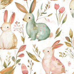 Modern design, perfect for Easter - themed projects, textiles, packaging, and digital prints.
