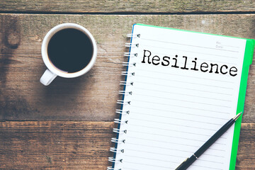 RESILIENCE text on table