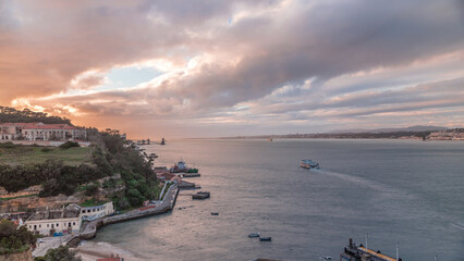 Aerial Timelapse From Hill Near