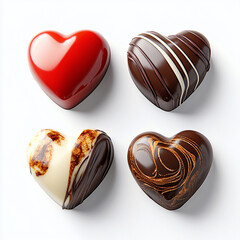 Exquisite gourmet chocolate praline in a heart shape a luxury sweet dessert with a silky texture and decadent taste crafted for chocolate enthusiasts celebrations and elegant gifting