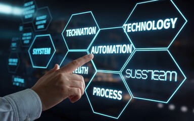 Naklejka premium Tech Nation: Automation and Technology Integration