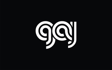 GAJ Creative Unique Modern Letter Logo Design. Stylized logo featuring a unique letter design, presenting abstract minimalist aesthetics and modern appeal. © Mahamud