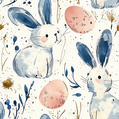 Modern design, perfect for Easter - themed projects, textiles, packaging, and digital prints.