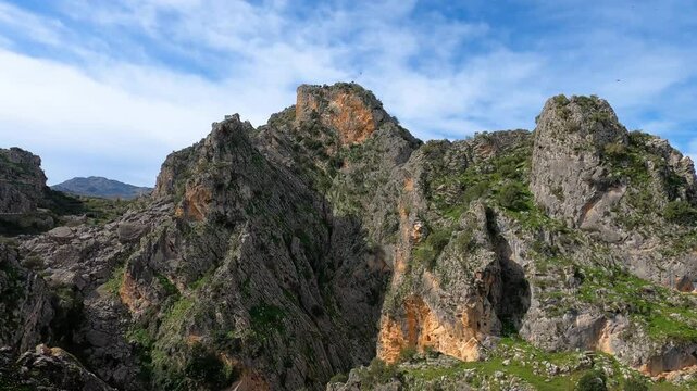 Hiking to Montejaque dam (Presa de Montejaque) and Hundidero cave (Cueva del Hundidero) in the province of Malaga, Andalusia, Spain