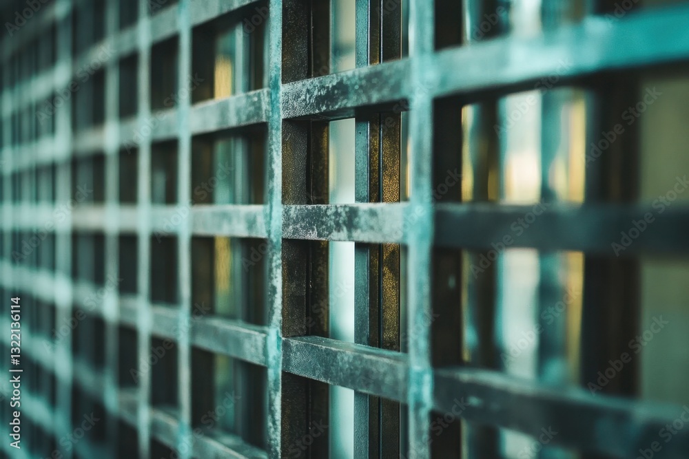 Poster this closeup photo showcases a wall with numerous bars creating a visually striking pattern a gantt 