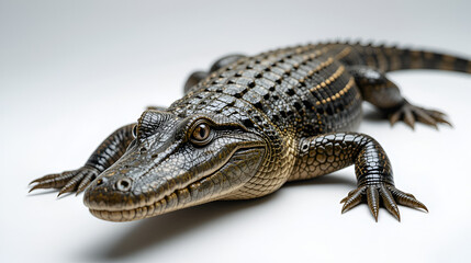 Fototapeta premium caiman close-up, isolated on white