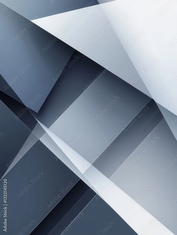 Aufkleber structured geometric patterns in navy blue, gray, and white convey themes of stability and modernity