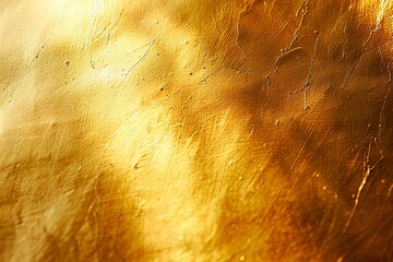 Cracked gold foil texture with shimmering surface and artistic glow