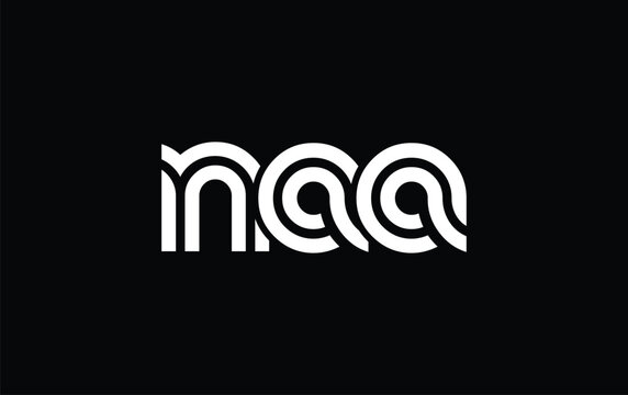 NAA Creative Unique Modern Letter Logo Design. Stylized logo featuring a unique letter design, presenting abstract minimalist aesthetics and modern appeal.