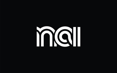 NAI Creative Unique Modern Letter Logo Design. Stylized logo featuring a unique letter design, presenting abstract minimalist aesthetics and modern appeal.